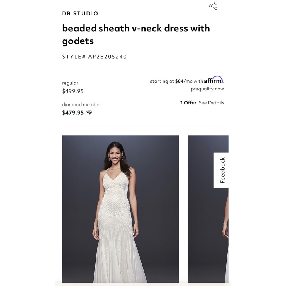Beautiful wedding dress. Worn once. - Picture 2 of 6